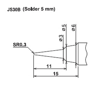 ปลายหัวแร้งซามูไร Cera cote samurai js30b solder 5 mm solder tip